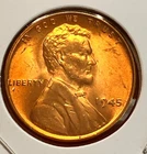 1945-P Lincoln Wheat Cent Penny GEM RD BU From an Original Bank Roll
