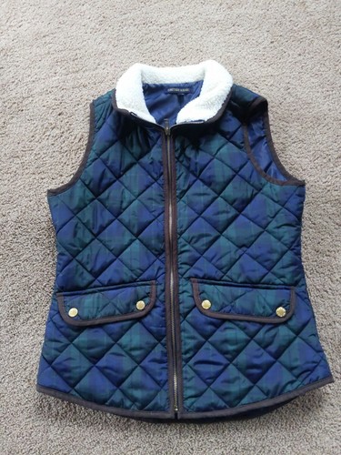 British Khaki Puffer Vest Size Small | eBay
