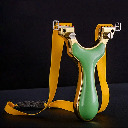 New Slingshot Catapult Huntin Archery Slingbow Flat Rubber Band Sling Shot Green - Picture 1 of 11