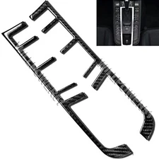 Real Carbon Fiber Center Shift Panel Frame Trim Overlay Cover Fits 15-21 Macan