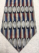 WEMBLEY MENS TIE GRAY RED BLUE BLACK 4 X 59
