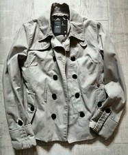 G Star Raw Jacket Vintage Style Combat Khaki Green Valley Pea Coat 10 Small