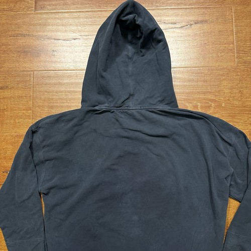 James Perse Hoodie Womens 2 Black 3/4 Sleeve Oversized Distressed Lived In Alt - Picture 7 of 13