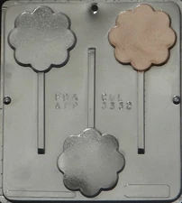 Plain Round Scalloped Lollipop Chocolate Candy Mold 3332 NEW