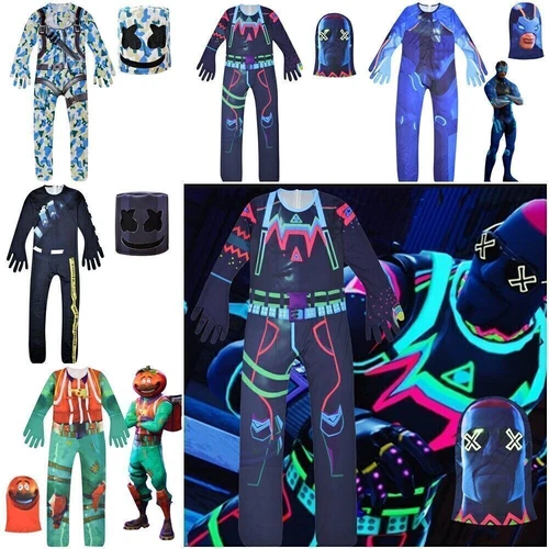 Kids Fortnite Cosplay Jumpsuit Video Game Costume Dress FancyHalloween Outfits% - Picture 4 of 43