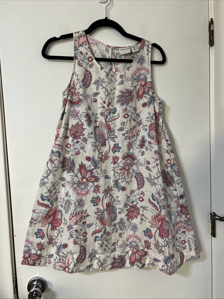 Rachel Zoe 100% Linen Floral Dress size XS Sleveless With Pockets Vacation | eBay Rachel Zoe 100% Linen Floral Dress size XS Sleveless With Pockets Vacation | eBay