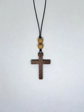 Wooden Cross Car Mirror Hanger, Cross Car Charm, Cross Home Decor, Gift Idea