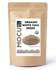 24 LBS CERTIFIED ORGANIC WHITE CHIA SEEDS - Raw, Gluten-Free, Non-GMO