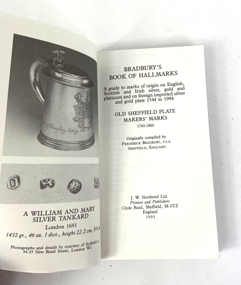 洋書 bradbury's book of hallmarks Bradbury's Book of Hallmarks : A Guide to Marks of Origin on