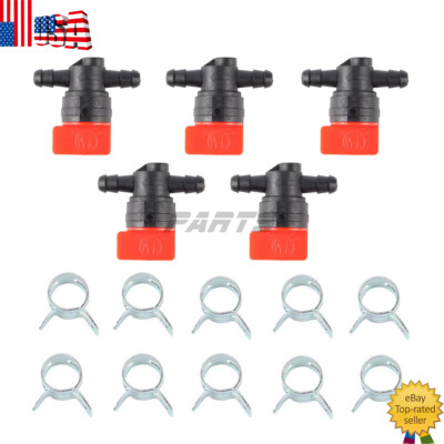 5x 1/4'' in Line Fuel Gas Shut Cut Off Valve for 494768 698183 Lawnmower