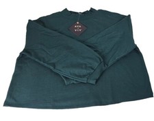 Ava  Viv Mock Neck Sweater 1X Green