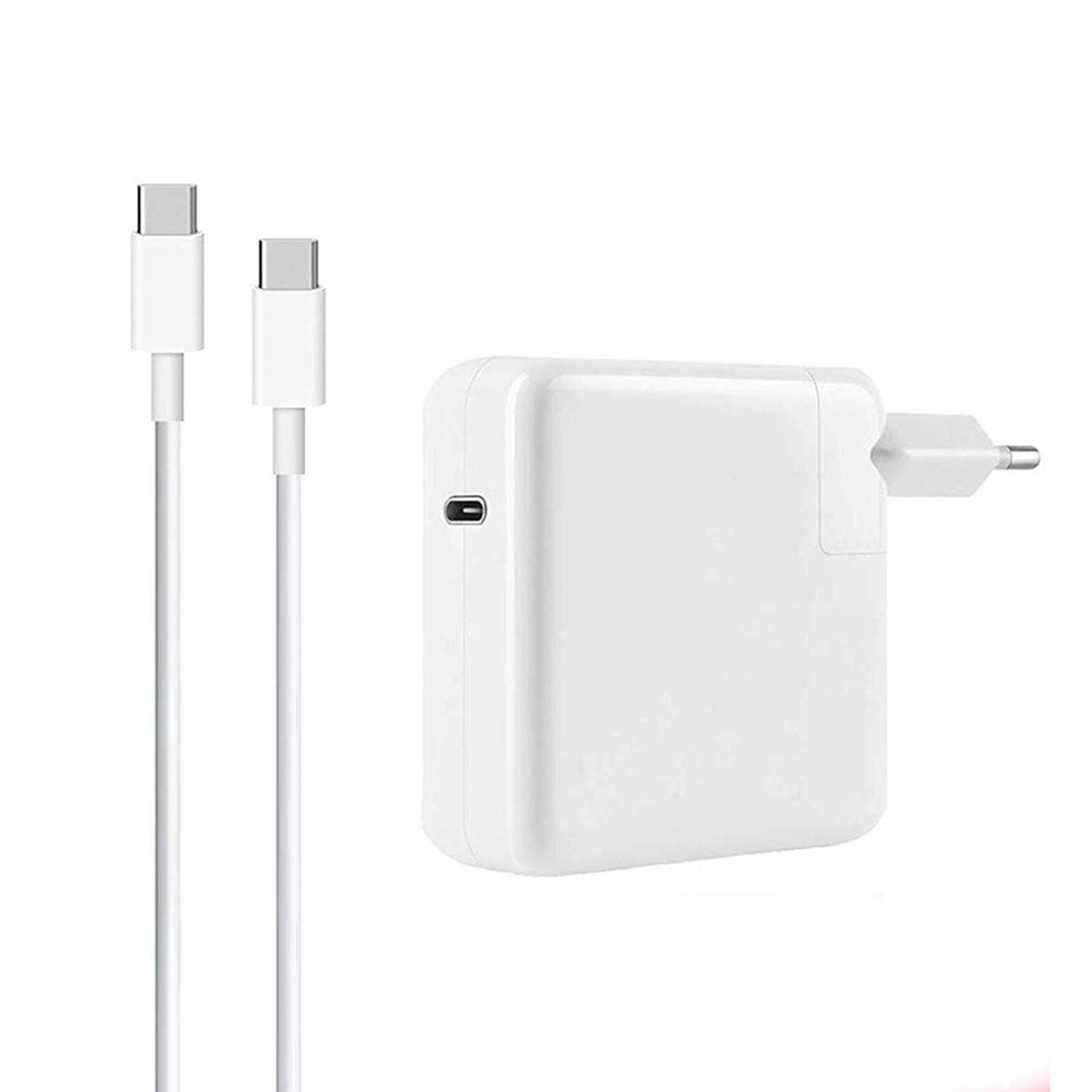 Wall Charger for MacBook 61W Power Supply with USB-C Cable 2m LinQ White