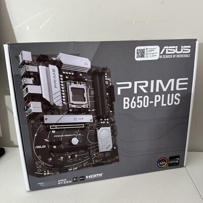 -SEALED- Prime  B650-Plus Socket AM5 AMD ATX Gaming Motherboard