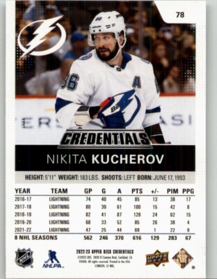 2022-23 Upper Deck Credentials Nikita Kucherov #78 Tampa Bay