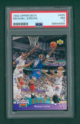 1992 Upper Deck Basketball Card - #425 Michael Jordan, PSA 7 NM