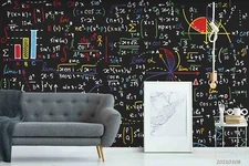 3D Mathematical Pattern Wallpaper Wall Mural Removable Self-adhesive Sticker1059