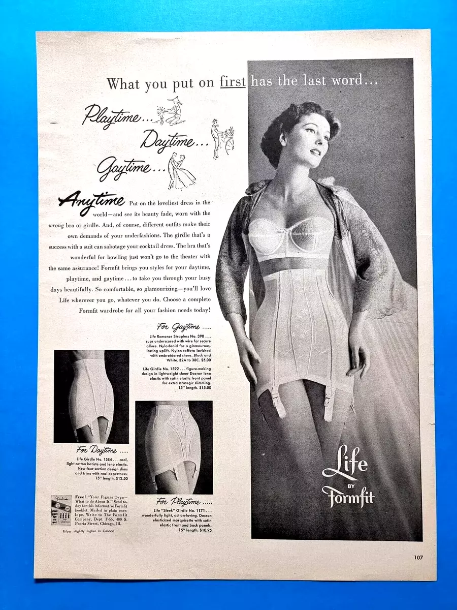 1950s Magazine Print AD -Women Vintage Fashion Bra Lingerie