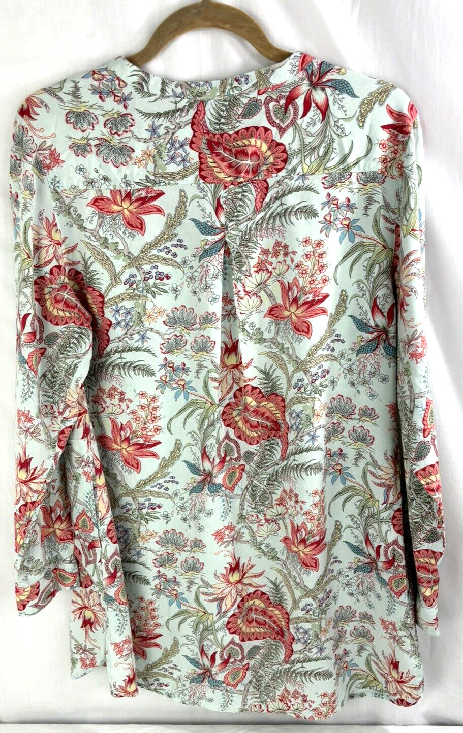 Soft Surroundings Medium Flora Half Buttoned Long… - image 2