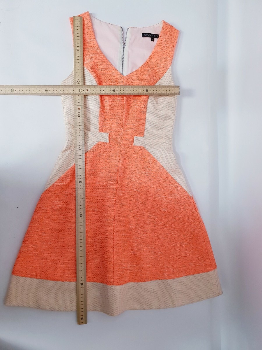 open lace back dress Cue Cut Out Shirt Dress Orange Cotton Midi Collared A-Line