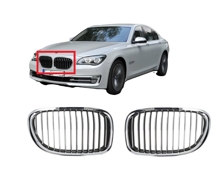 Grille de pare-chocs BMW 7 F01 F02 F03 F04 finitions premium ABS noir d'origine