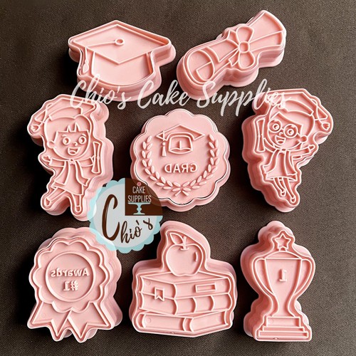 Graduation Themed Cookie Cutter With Embosser Stamp - 第 3/10 張圖片