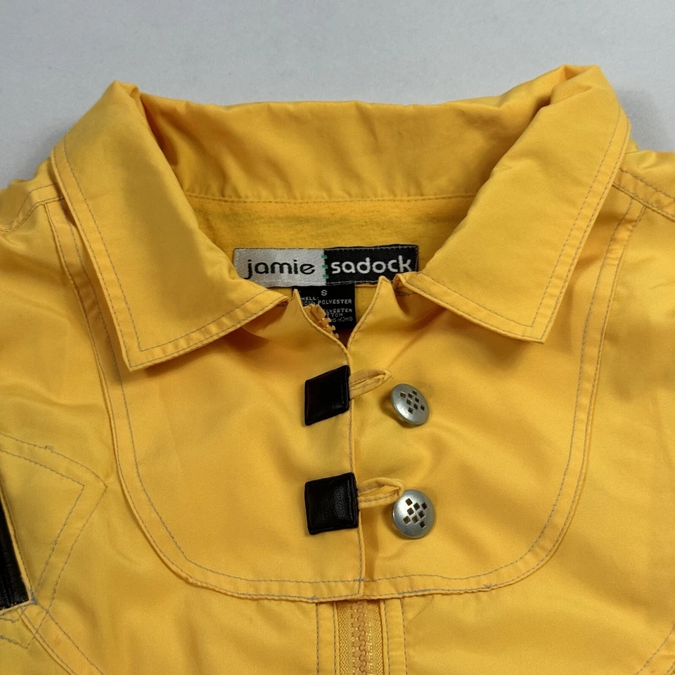 Женская куртка Jamie Sadock на молнии на пуговицах для гольфа полиэстер желтая маленькая - Изображение 4 из 4
