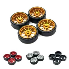 Metal Wheel Hub&Draft Logo Tire for HGD1 MINI-Q MINI-D MINI-Z DRZ 1/28 Wltoys 