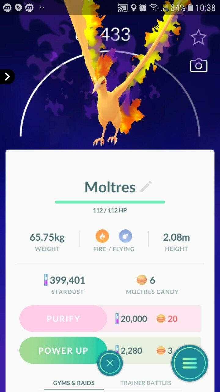 Moltres for trade - PoGO Guide