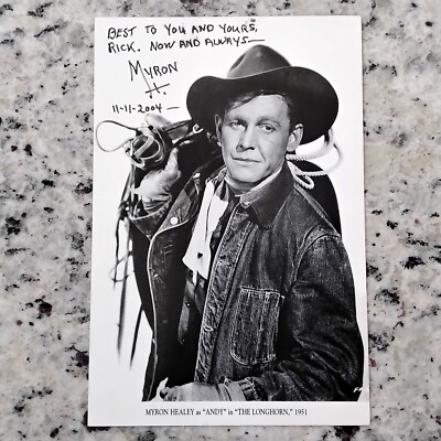 Myron Healey SIGNED Photo B Movie TV Actor Westerns Tough Guy