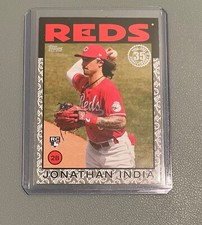 2021 Topps Update Jonathan India RC 1986 Topps BLACK Parallel #d /70 Rookie SP!