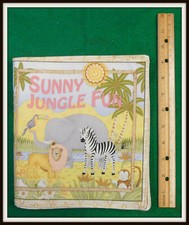 SUNNY JUNGLE FUN - Completed Cotton Cloth Fabric Soft Book Child Baby Gift