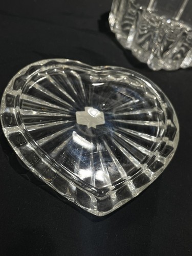 24 % Blei Forever Kristall herzförmiger Schmuck Schmuck Schmuck Schmuck Box Made in Jugoslawien Neu im Karton - Bild 8 von 9
