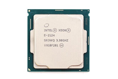 Intel Xeon E-2124 3.30GHz Quad-Core 8MB LGA1151 Processor P/N: SR3WQ Tested