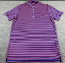 RLX Ralph Lauren Wicking Multicolor Polo Shirt Large Short Sleeve Stretch Golf