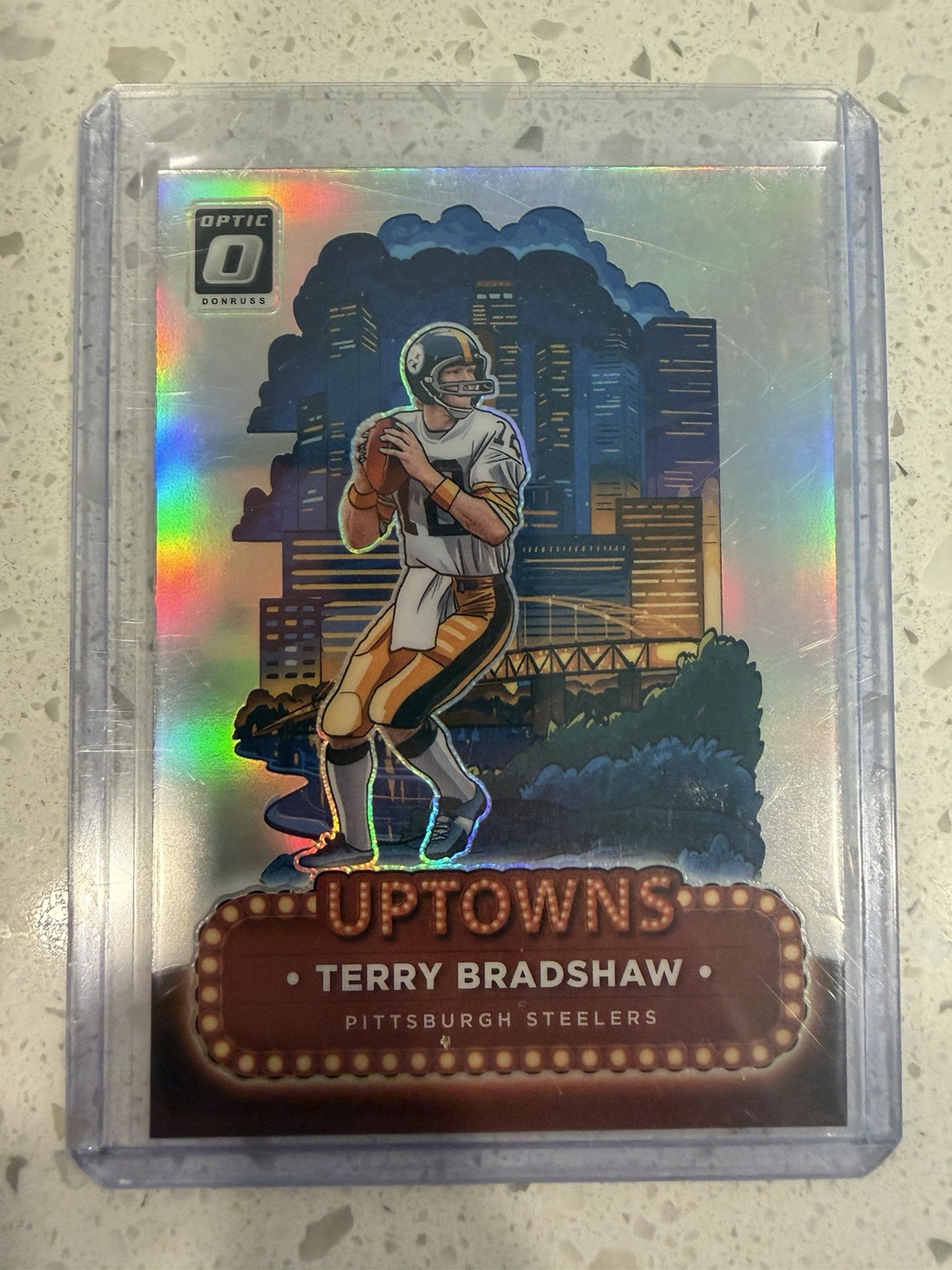 2024 Panini Donruss Optic Terry Bradshaw Uptowns SSP #25 Case Hit Steelers