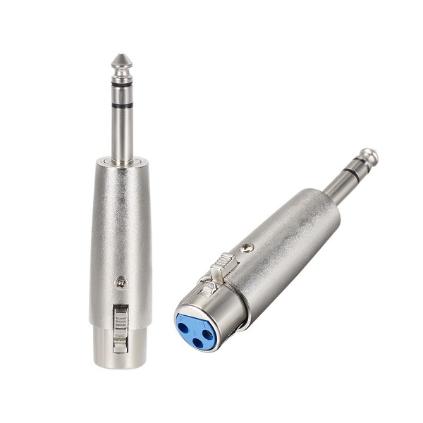 "2Stk. Xlr Buchse Zu 1/4\" Stecker Trs Adapter Stereo Audio Verbinder Buchse"-image