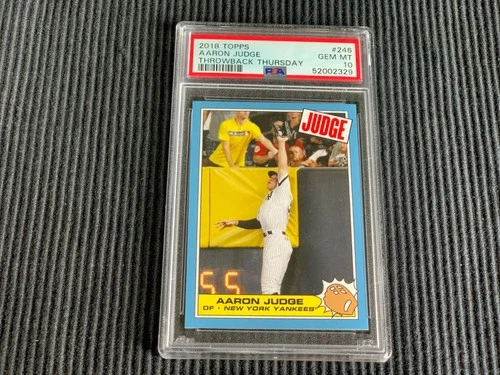 2018 TOPPS #246 AARON JUDGE *THROWBACK THURSDAY PSA 10 GEM MINT*  YANKEES