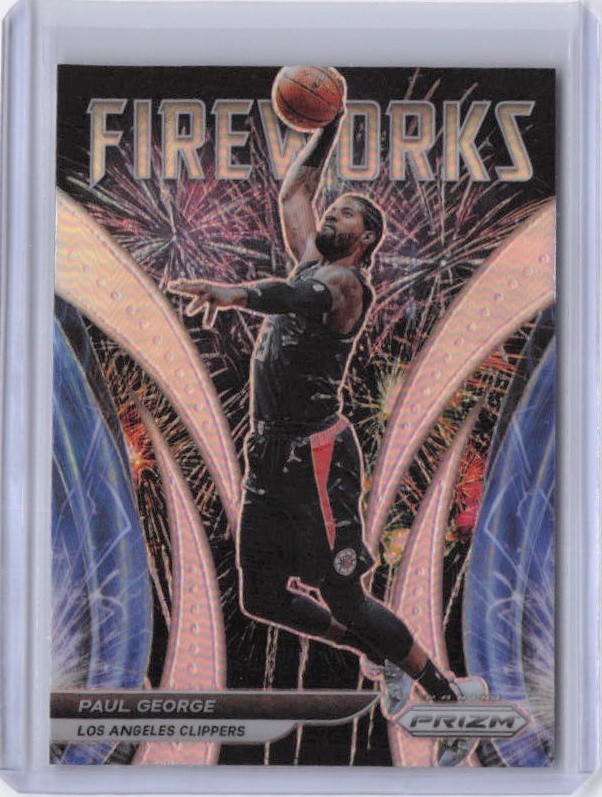 2021-22 Panini Prizm Paul George Fireworks Prizms Silver #22