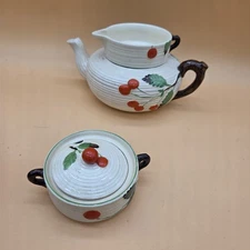 RARE VINTAGE 4 PC MARUHON WARE HAND PAINTED JAPAN SUGAR & CREAMER Teapot