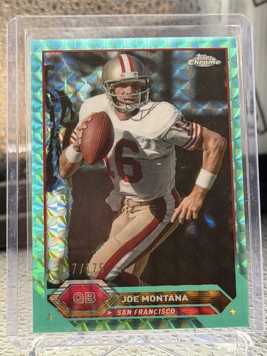 2023 Topps Composite Joe Montana Chrome Aqua Geometric #/175 49ers