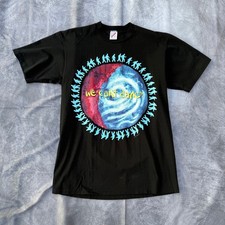 Vintage 1992 Genesis We Can't Dance World Tour Black Spiral Band Tee Shirt Sz L