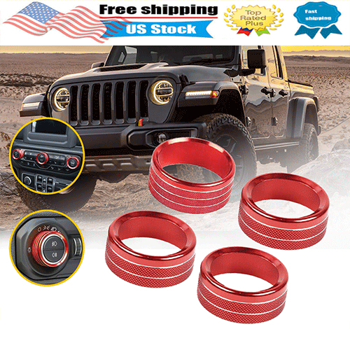 Interruptor de aleación de aire acondicionado botón botón moldura para Jeep Gladiator 20-23 - Imagen 1 de 18
