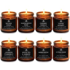 8 Pack Soy Wax Scented Candles Gift Set, Aromatherapy Candles with Lavender C...