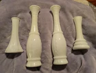 Set Of 4 Vintage Milk Glass Bud Vases
