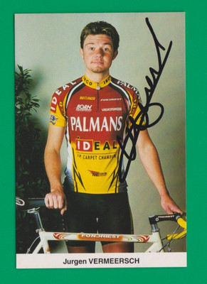 CYCLING cycling card JURGEN VERMEERSCH team PALMANS ideal Signed