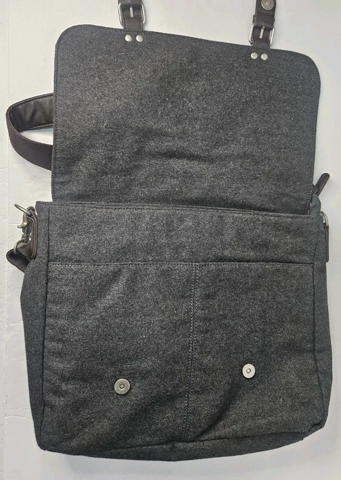 Мужская сумка-мессенджер Oviesse Venezia Rumford серая шерстяная смесь - Изображение 2 из 4