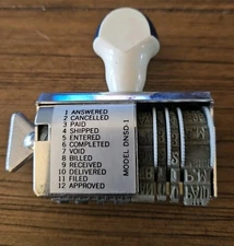 Vintage Dial-N-Stamp Model DNSD-1 Rubber Stamp Ends At 1999