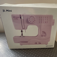 John Lewis JL Mini Portable Electric Sewing Machine Pink w/ Foot Pedal