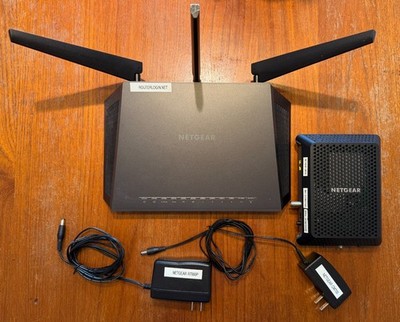 BUNDLE Netgear CM700 Cable Modem & R7000P Nighthawk Smart Dual-Band Wi-Fi Router