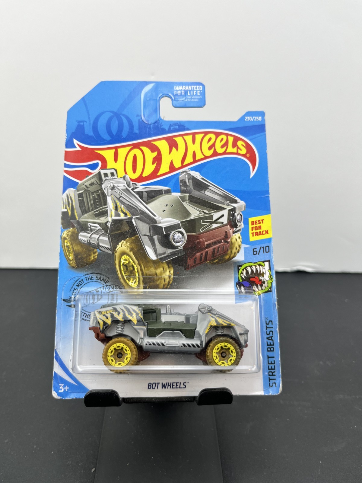 Hot Wheels 2019 Mainline Street Beasts Bot Wheels Gray #230